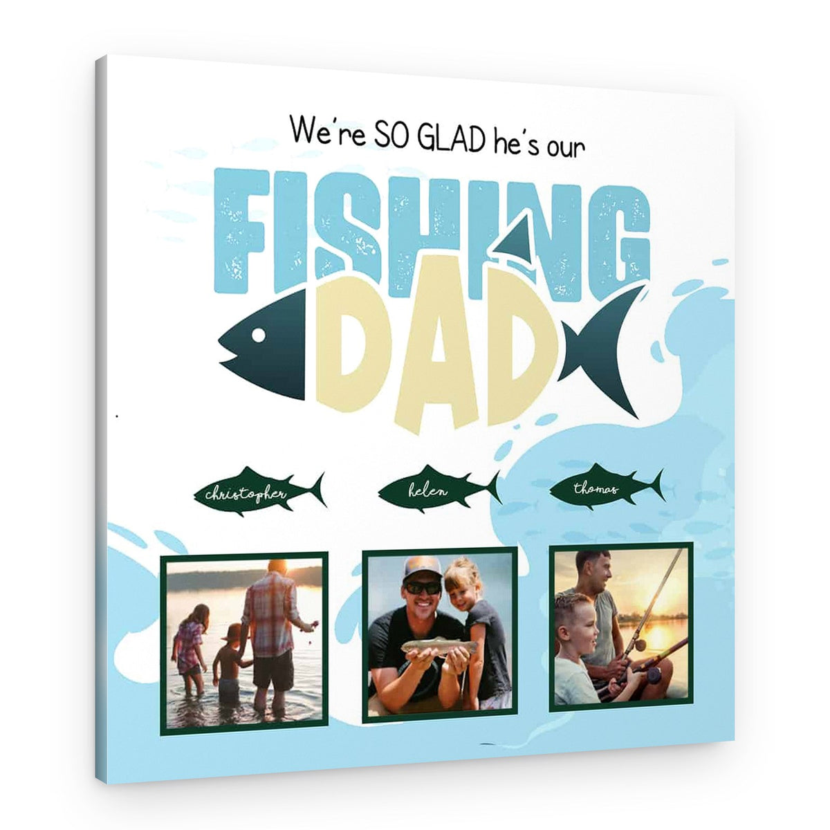 Fishing Dad Custom Canvas Print – Canvas Print – Design A