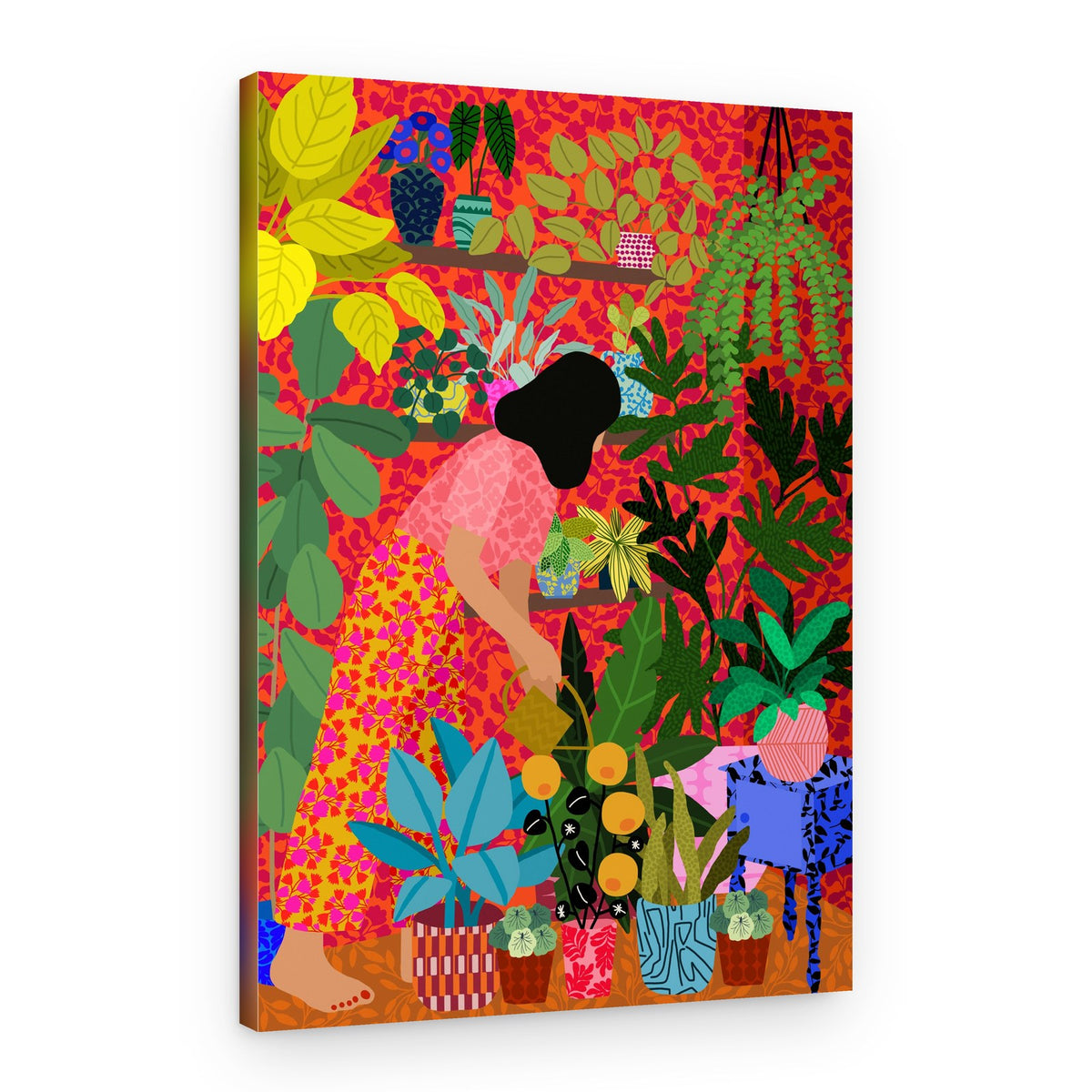 Watering My Plants – Canvas Print