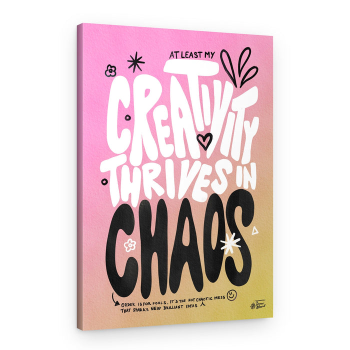 Creative Chaos Quote – Canvas Print