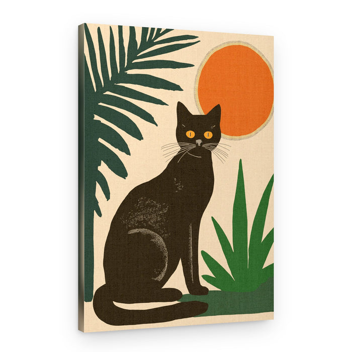 Black Cat Sun – Canvas Print