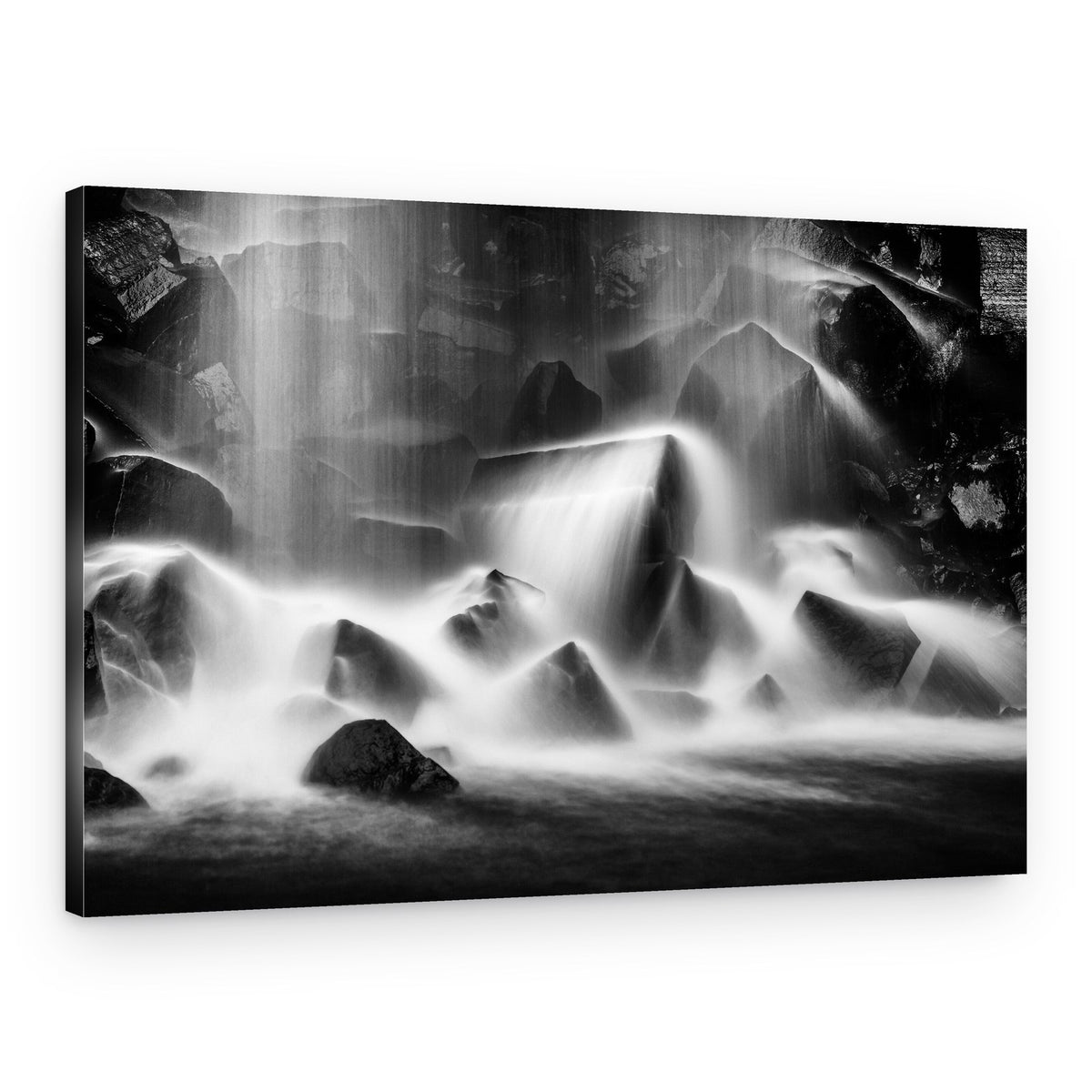 Flowing Waterfall Rocks – Canvas Print