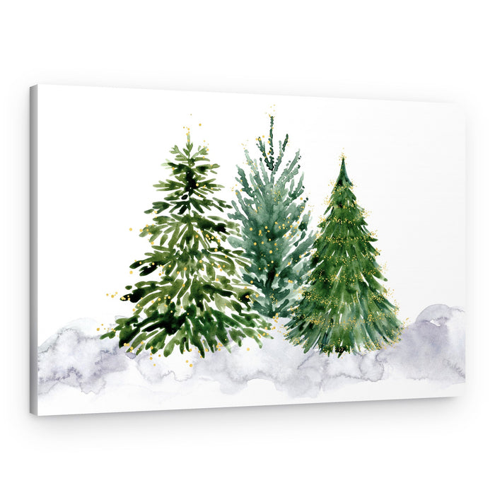 Golden Winter Forest – Canvas Print