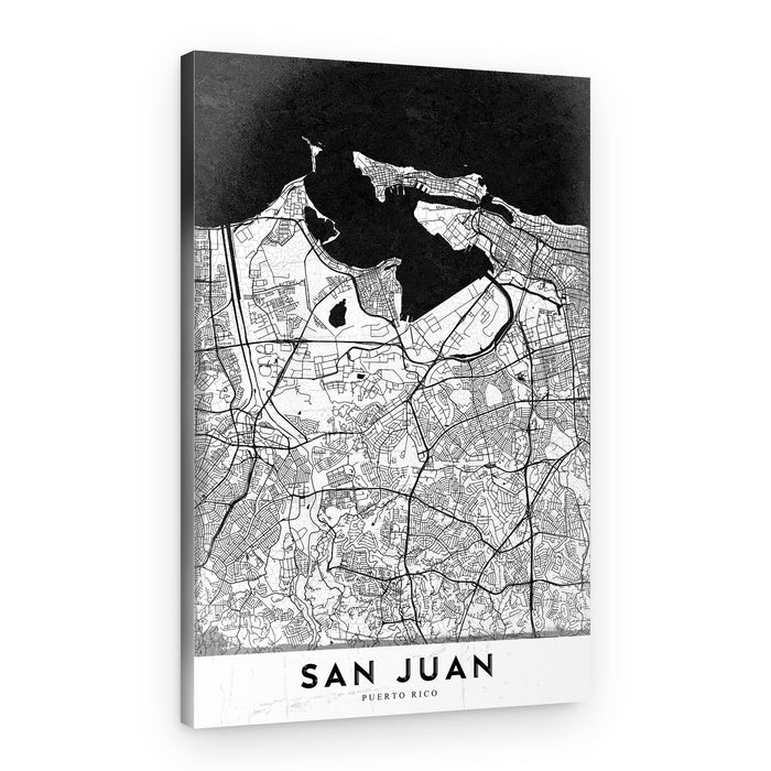 San Juan City Map – Canvas Print