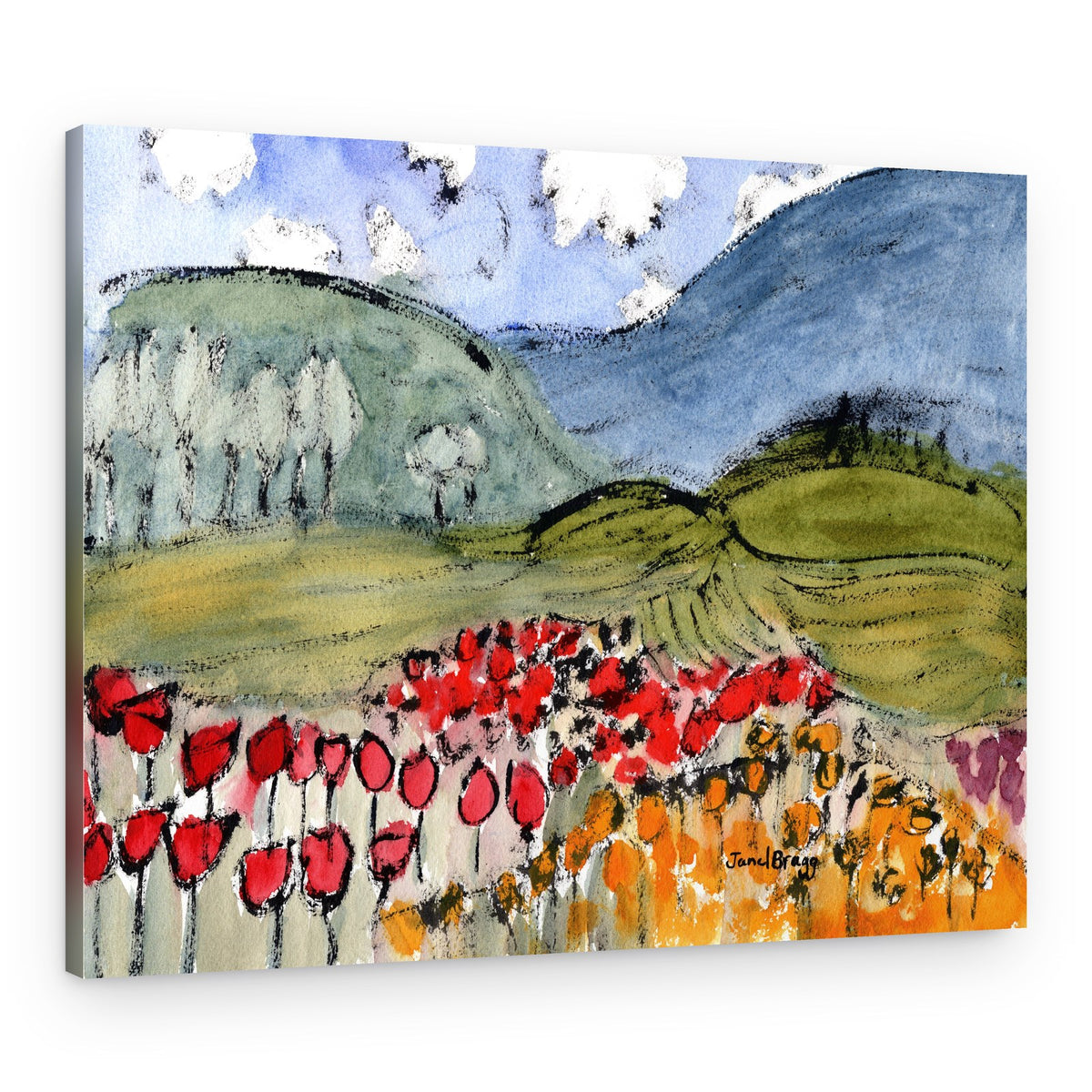 Vibrant Tulip Fields – Canvas Print