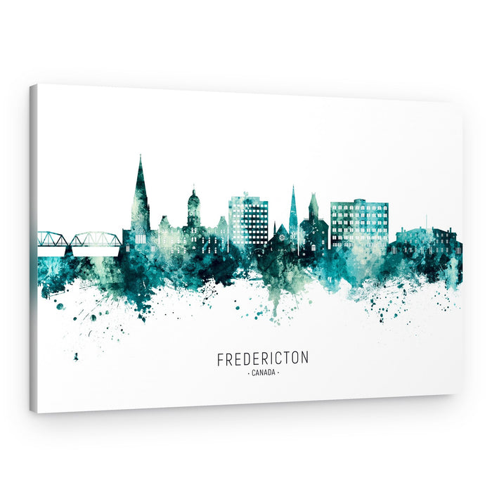 Watercolor Fredericton Skyline – Canvas Print