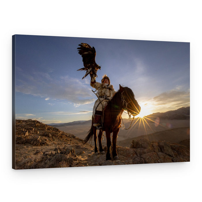 Eagle Hunter At Sunset – Canvas Print