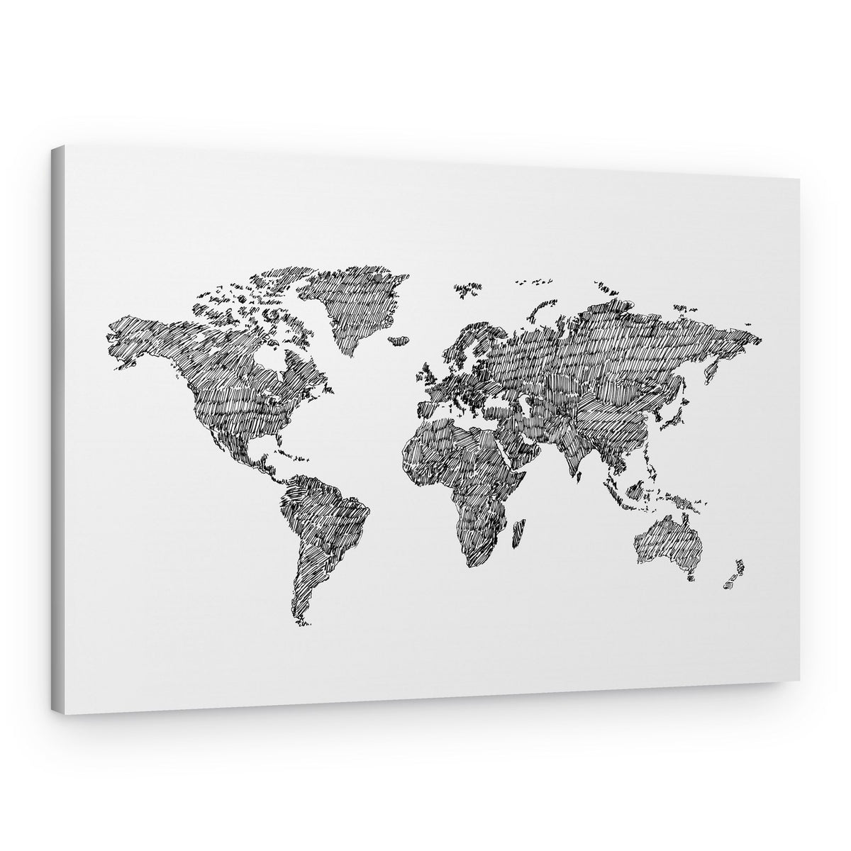 World Map Sketch – Canvas Print