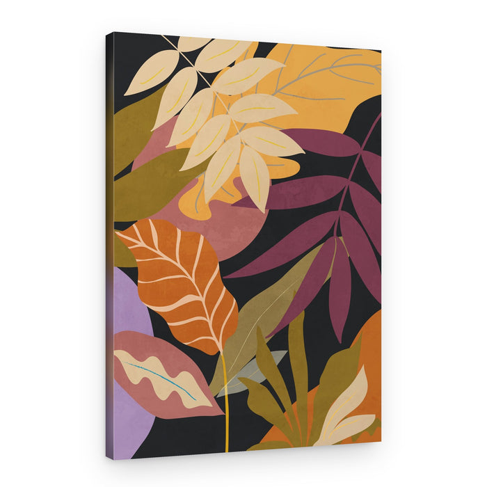 Vibrant Botanical Leaves – Canvas Print
