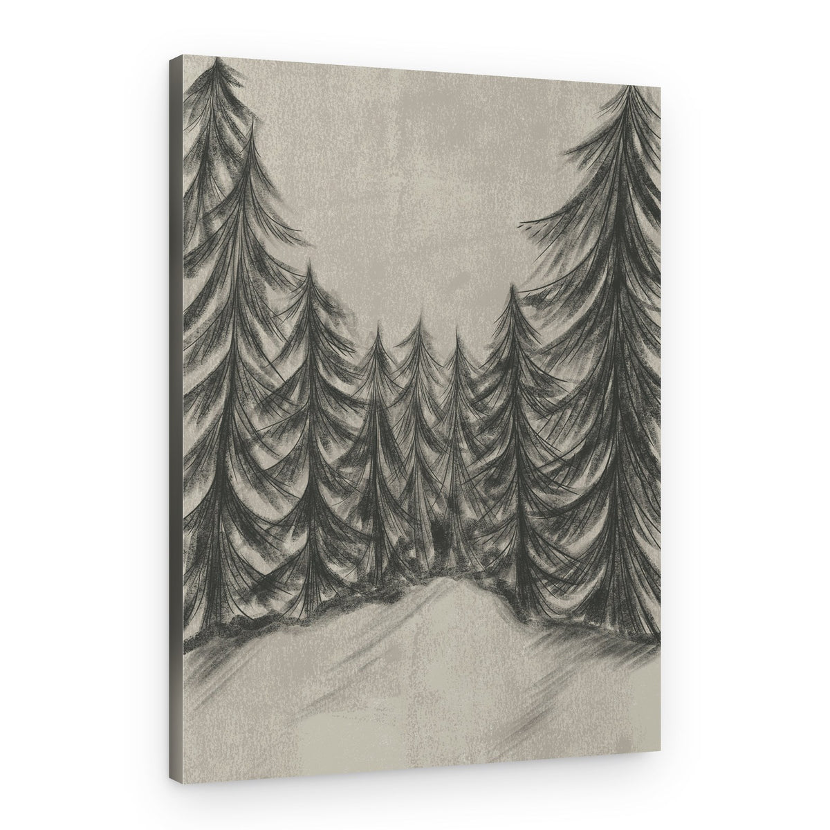 Winter Forest Sketch – Canvas Print