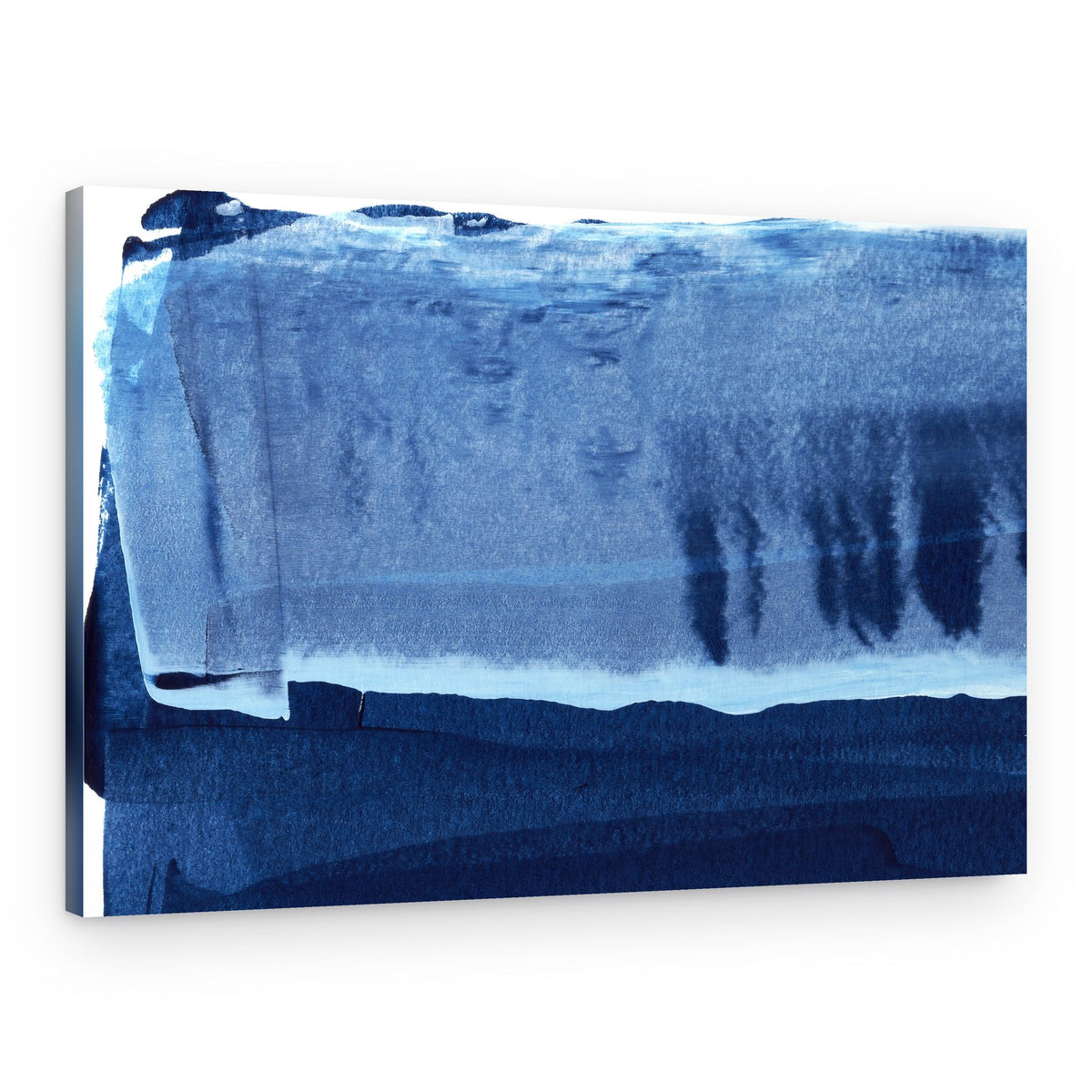 Blue Texture Flowing Vertical Lines – Canvas Print
