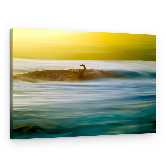 Golden Hour Surfing – Canvas Print