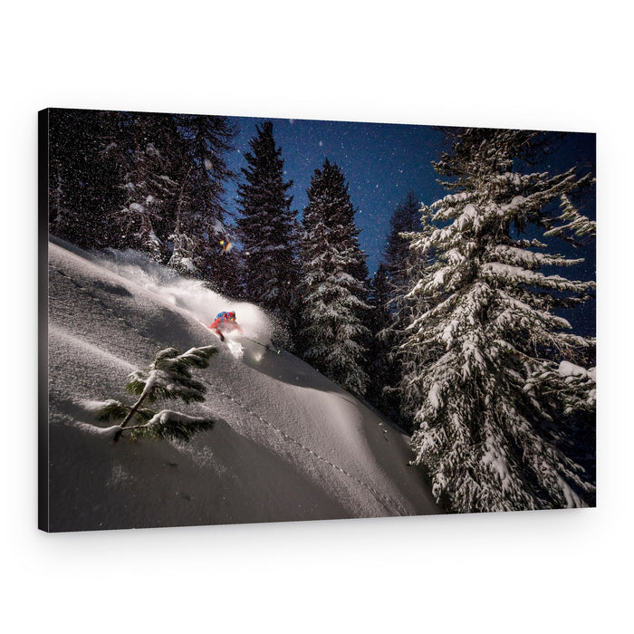 Starlit Powder Run – Canvas Print