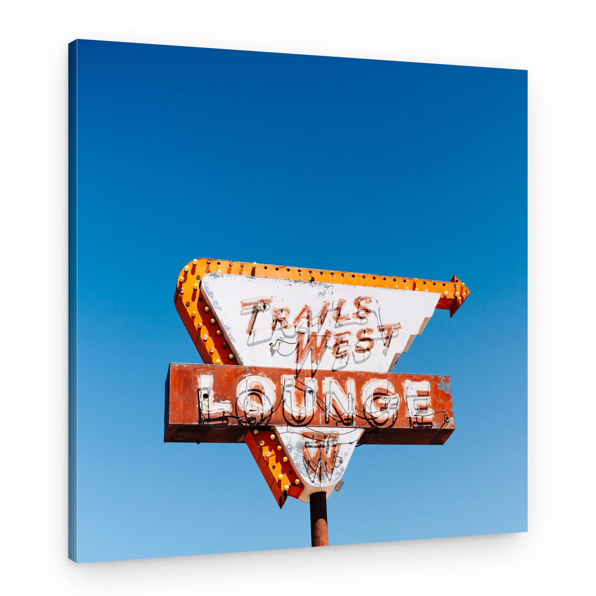 Retro Roadside Lounge – Canvas Print