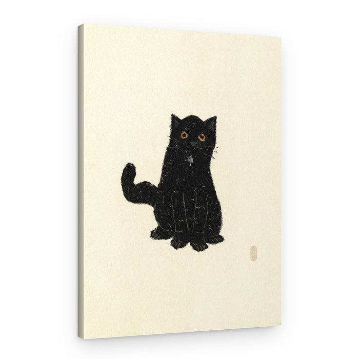 Charming Black Cat – Canvas Print