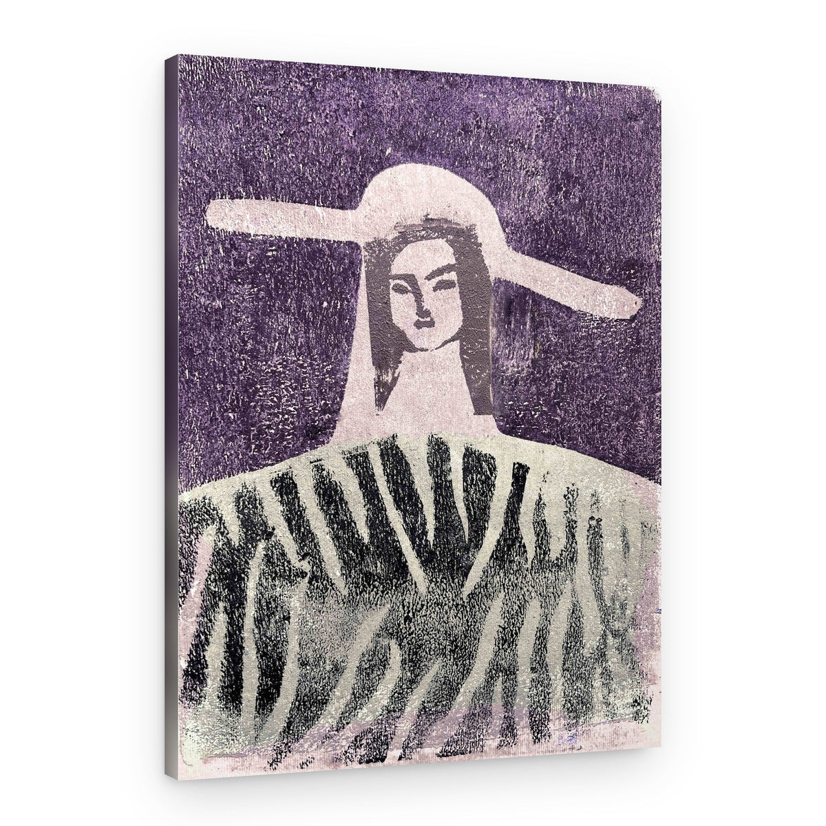 Enigmatic Purple Woman – Canvas Print