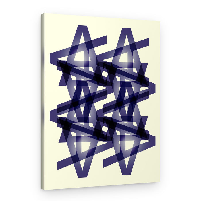 Intertwined Blue Geometry – Canvas Print