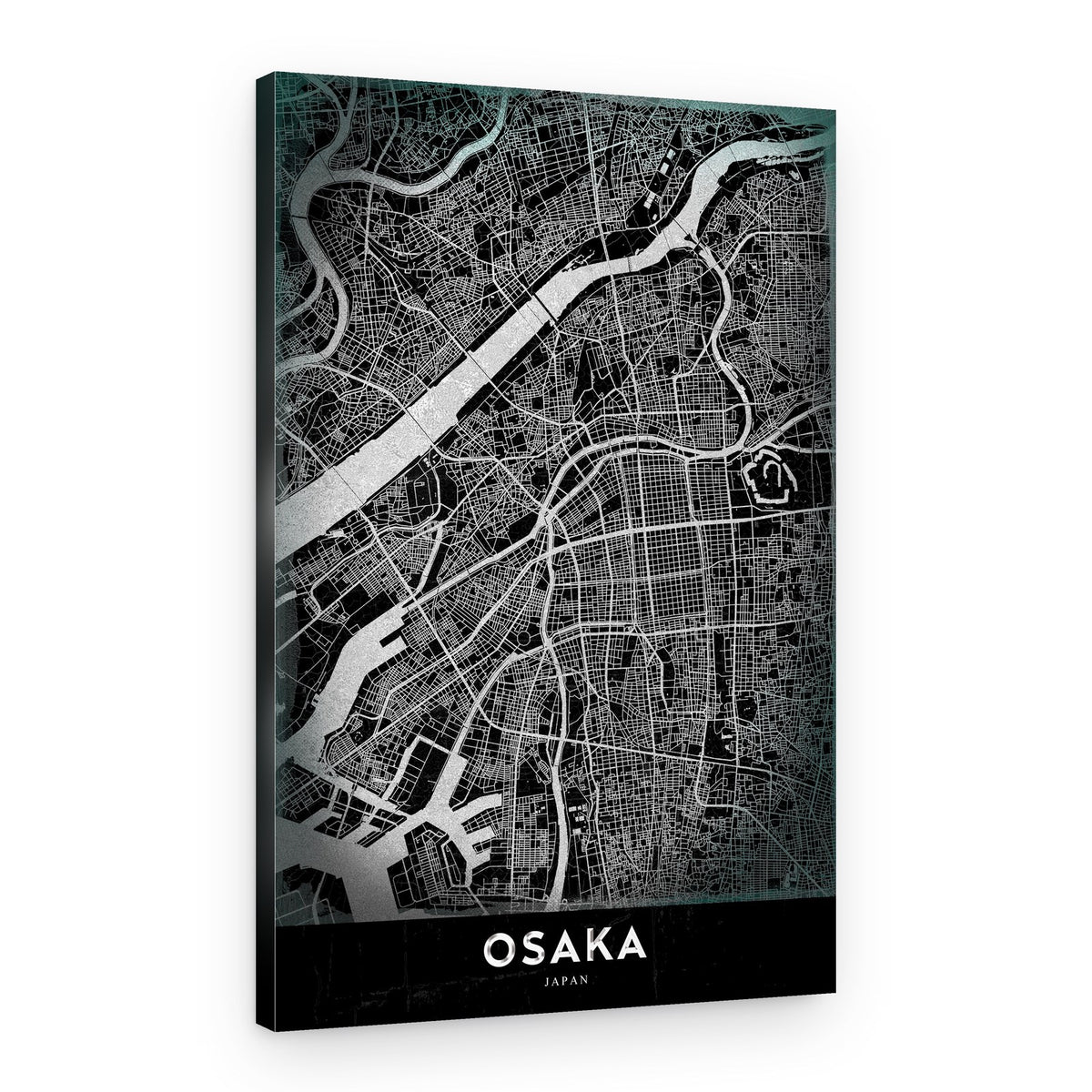 Osaka City Map – Canvas Print