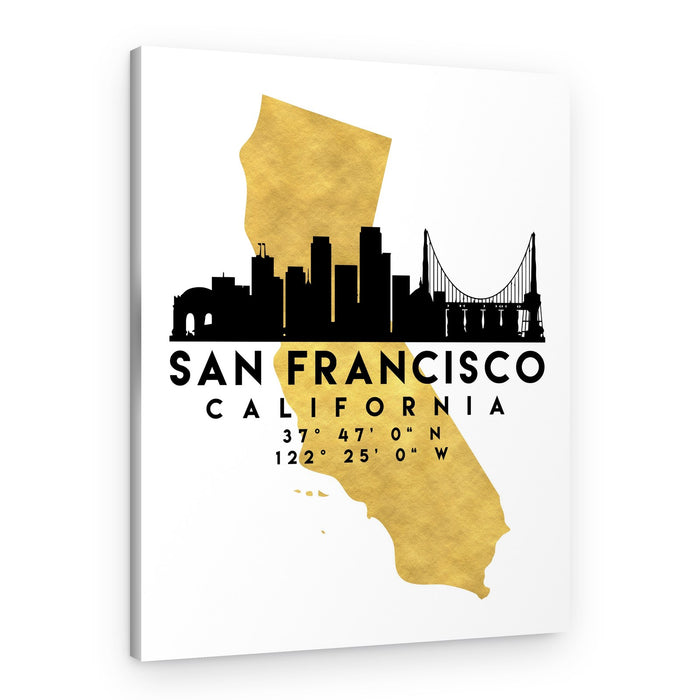 San Francisco Gold Skyline – Canvas Print