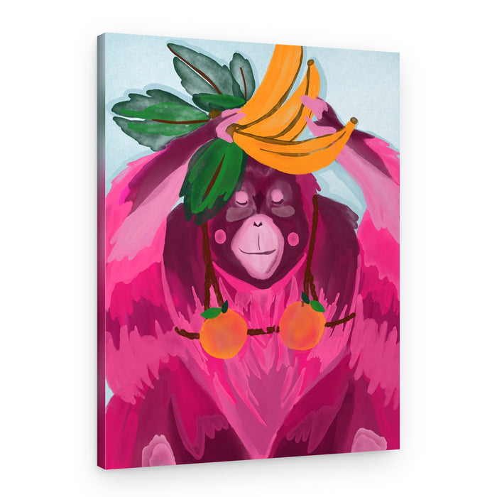 Banana Crown Orangutan – Canvas Print