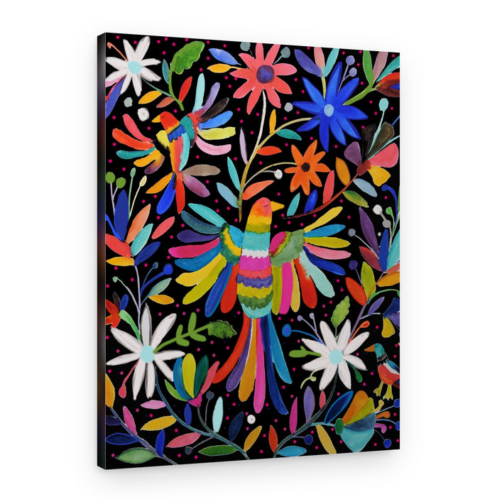 Whimsical Floral Birds – Canvas Print