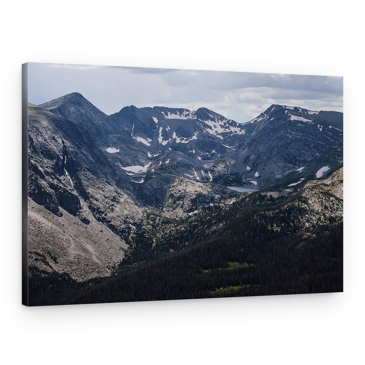 Serene Alpine Lake Vista – Canvas Print