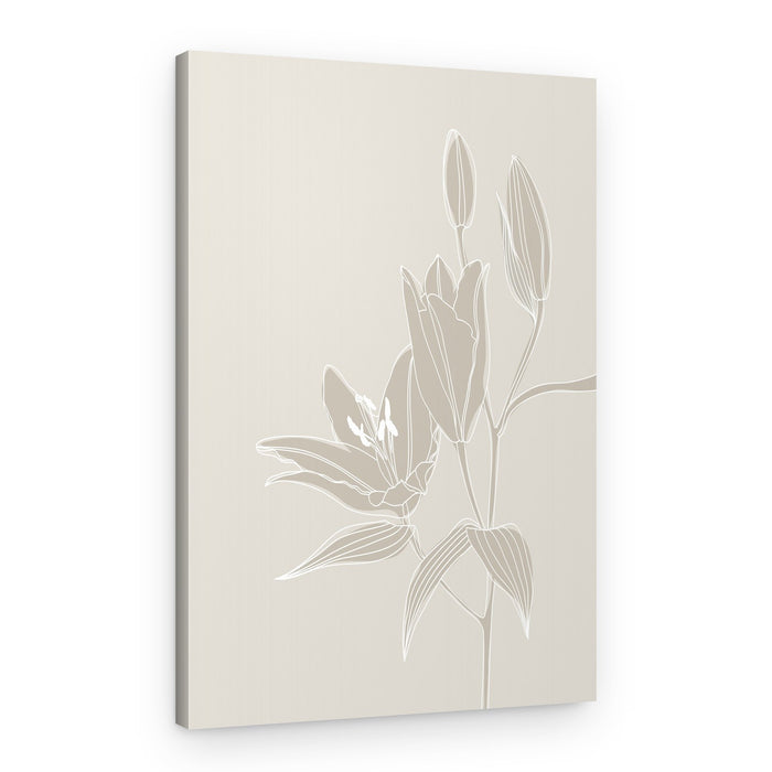 Delicate Lily Bloom – Canvas Print