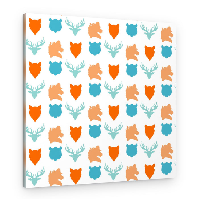 Woodland Animal Silhouettes – Canvas Print