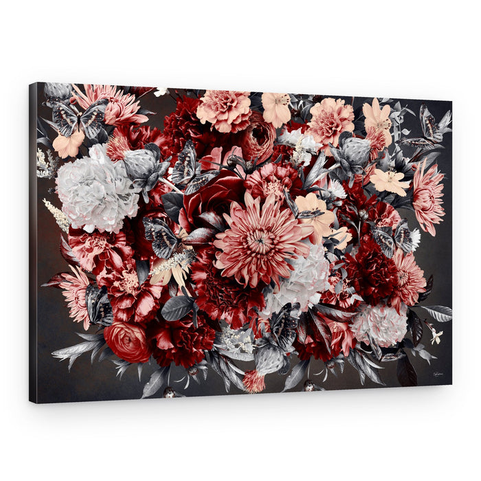 Dark Floral Bouquet – Canvas Print