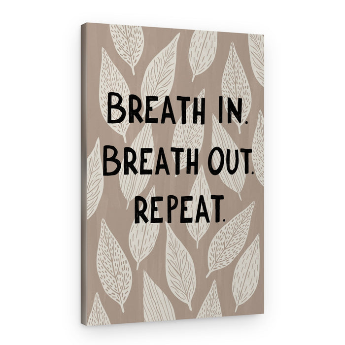 Mindful Breathing Leaves – Canvas Print