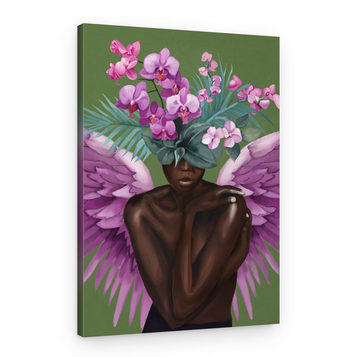 Tropical Orchid Woman – Canvas Print