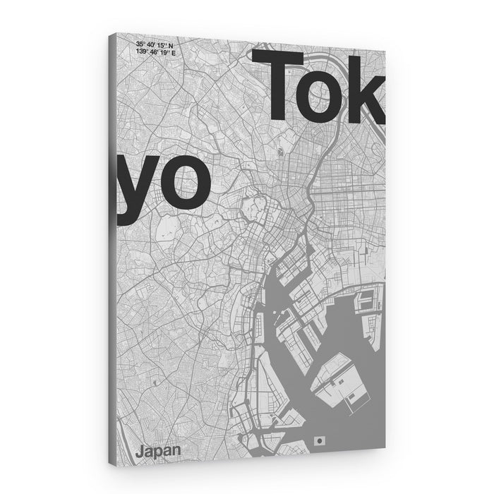 Modern Tokyo City Map – Canvas Print