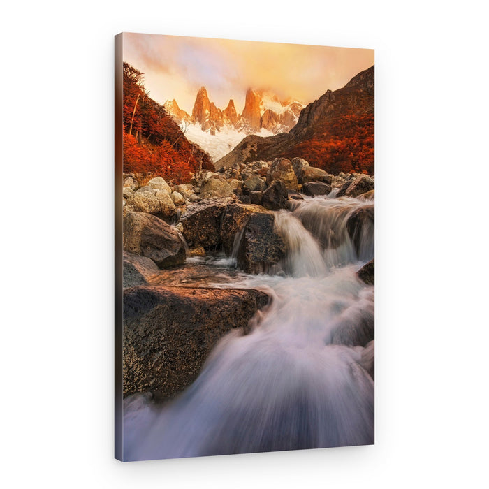 Majestic Autumn Mountain River – Canvas Print