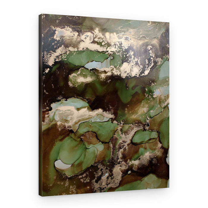 Earthy Gold Flow – Canvas Print