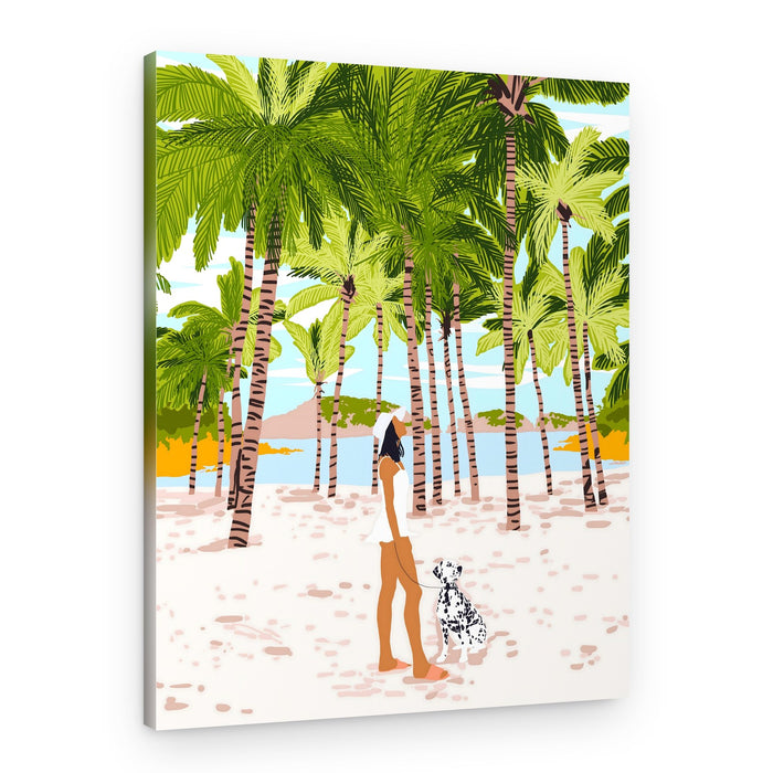 Tropical Beach Walk – Canvas Print