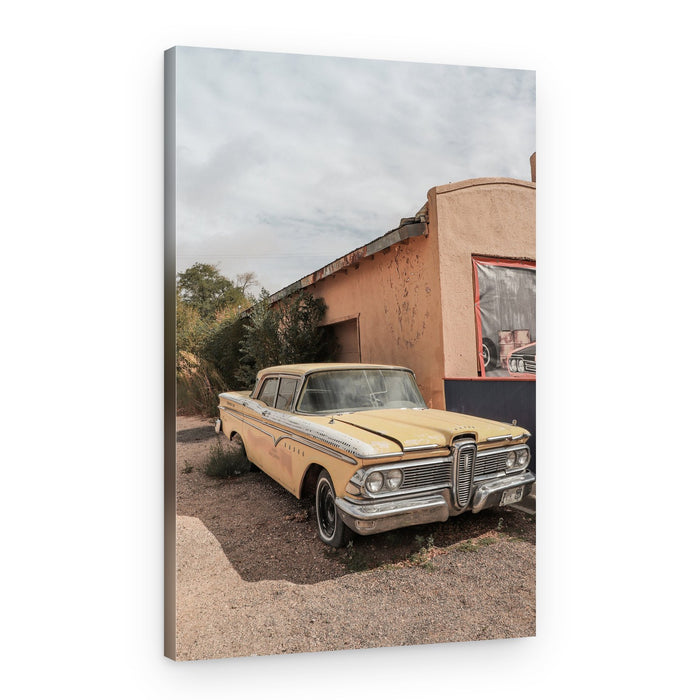 Forgotten Yellow Sedan – Canvas Print