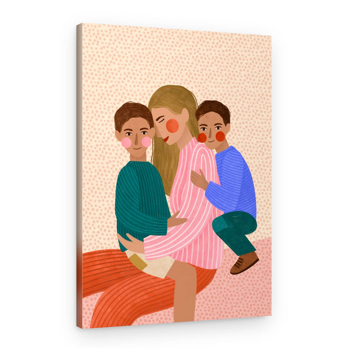 Joyful Family Hug – Canvas Print