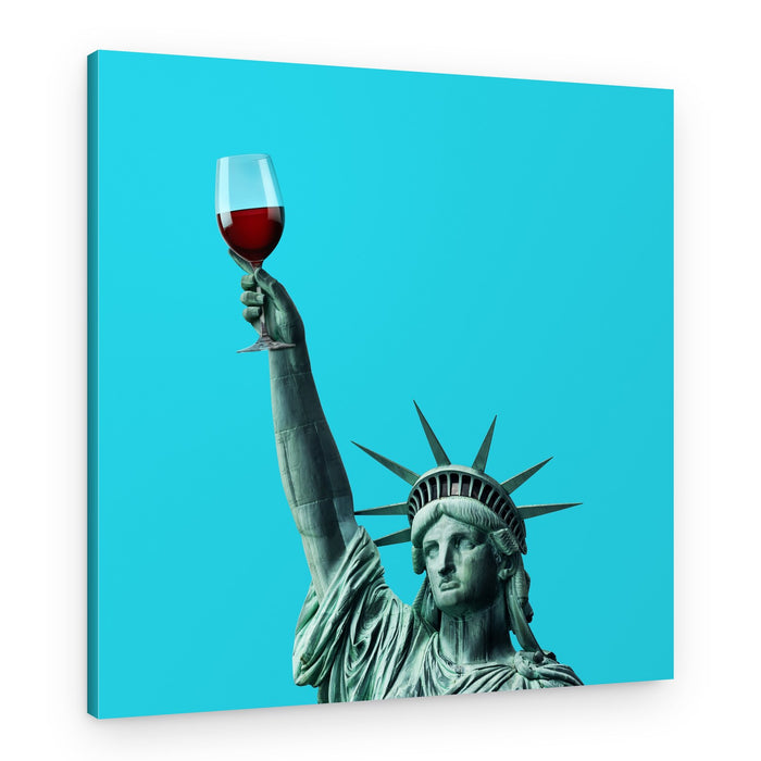 Lady Liberty Wine – Canvas Print