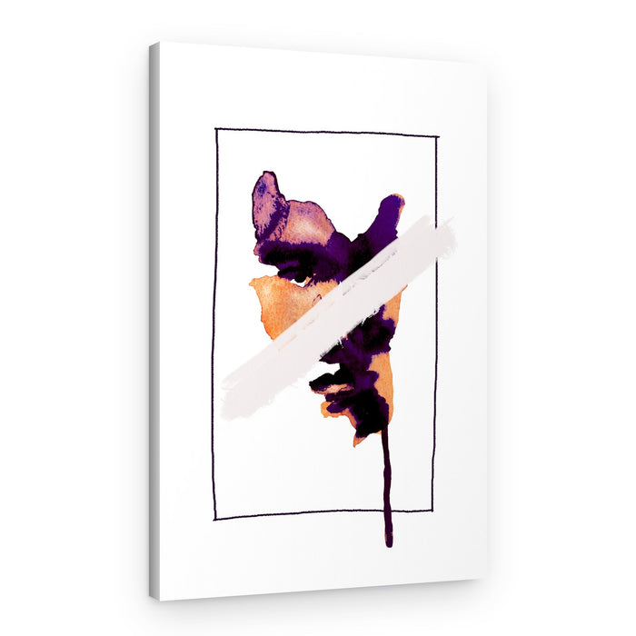 Purple Gold Fluid Abstract – Canvas Print