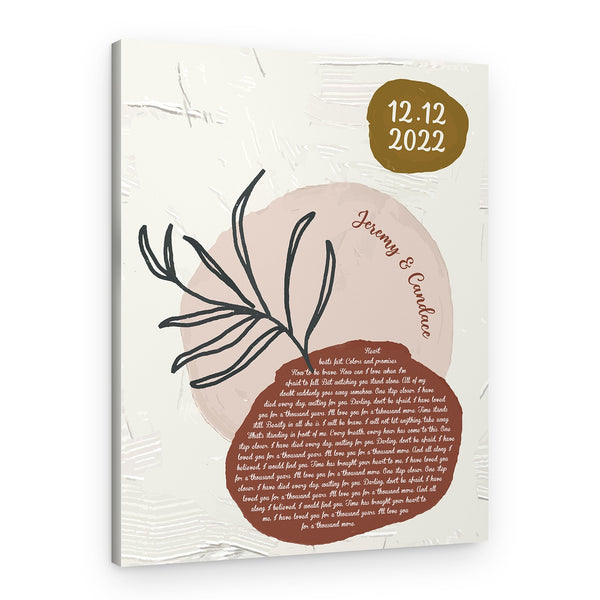 Botanical Abstract Lyrical Art Canvas Art
