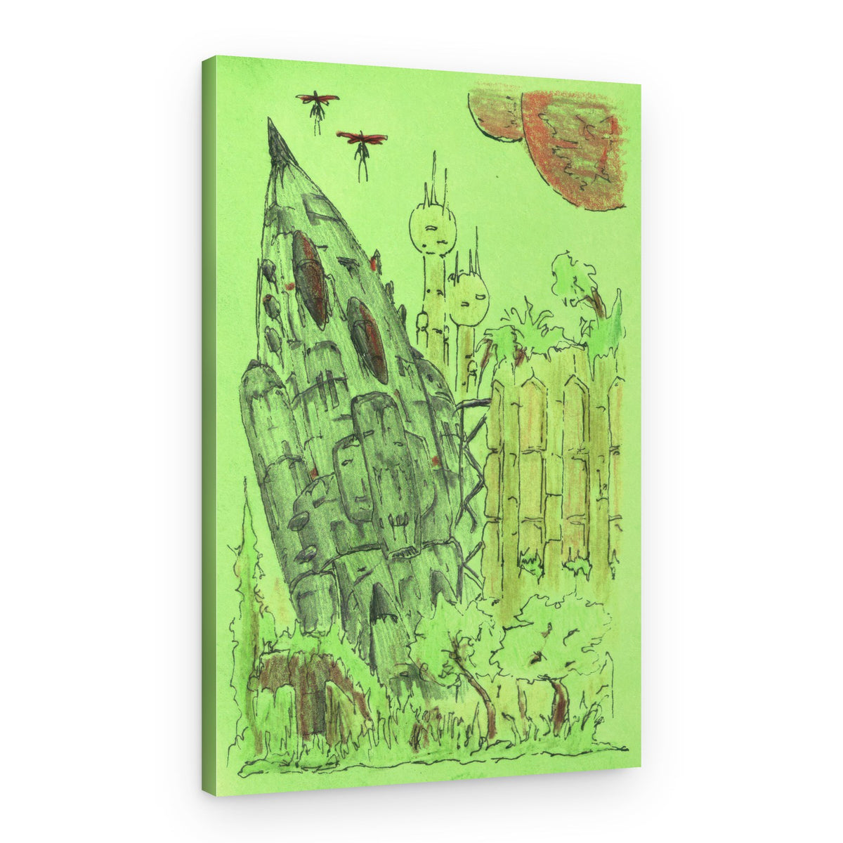 Alien Jungle Discovery – Canvas Print