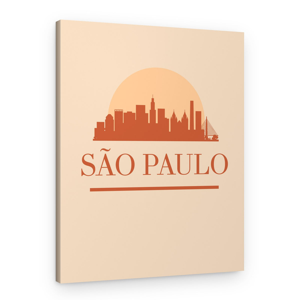 São Paulo Sunset Silhouette – Canvas Print