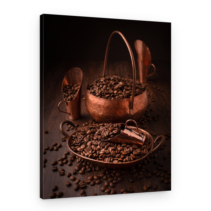 Rustic Copper Coffee – Canvas Print