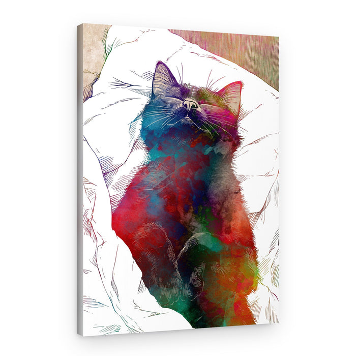 Colorful Cat Dreams – Canvas Print