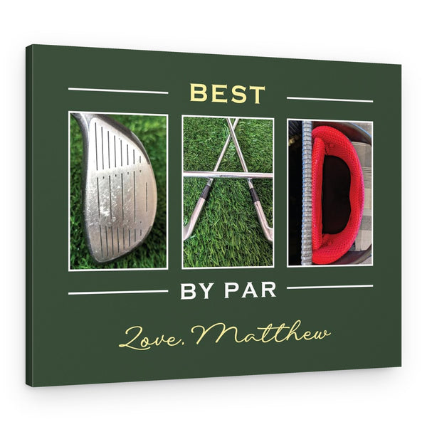 Best Dad By Par Golf Canvas Print