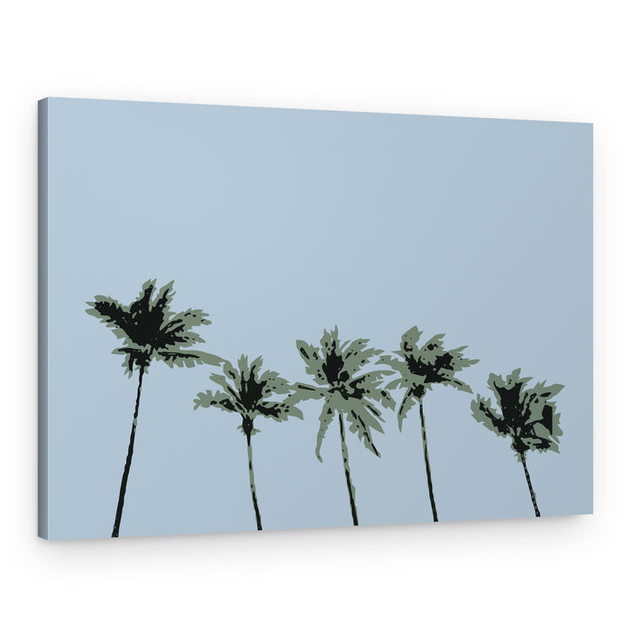Paradise Palms Blue Sky – Canvas Print