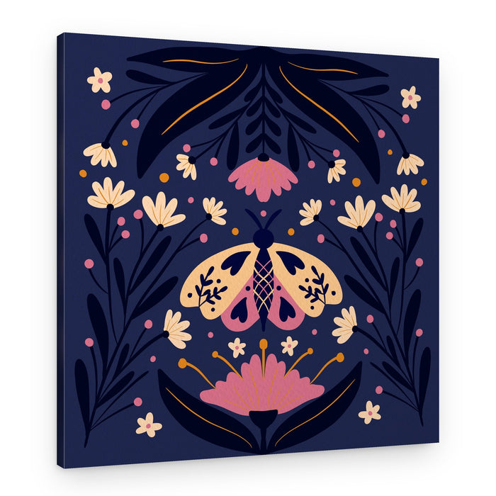 Enchanted Moth Garden – Canvas Print