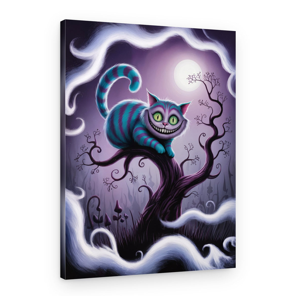 Magical Night Cat Smile – Canvas Print