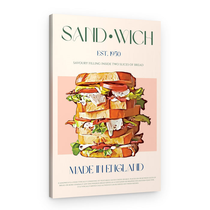 Classic British Sandwich – Canvas Print