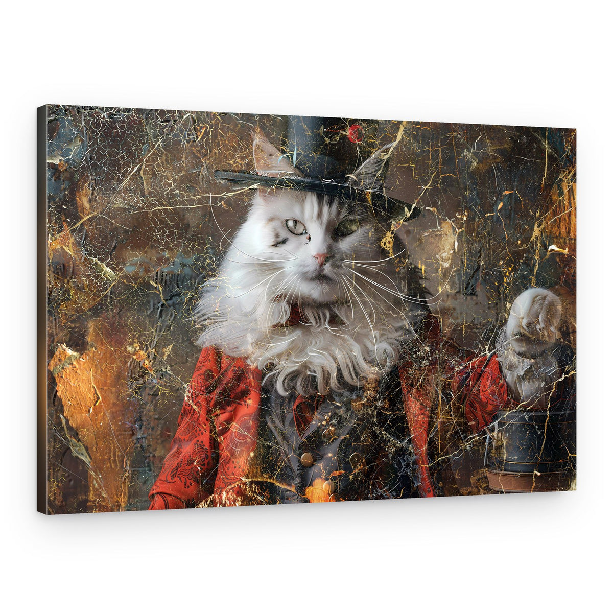 Whimsical Gentleman Cat – Canvas Print