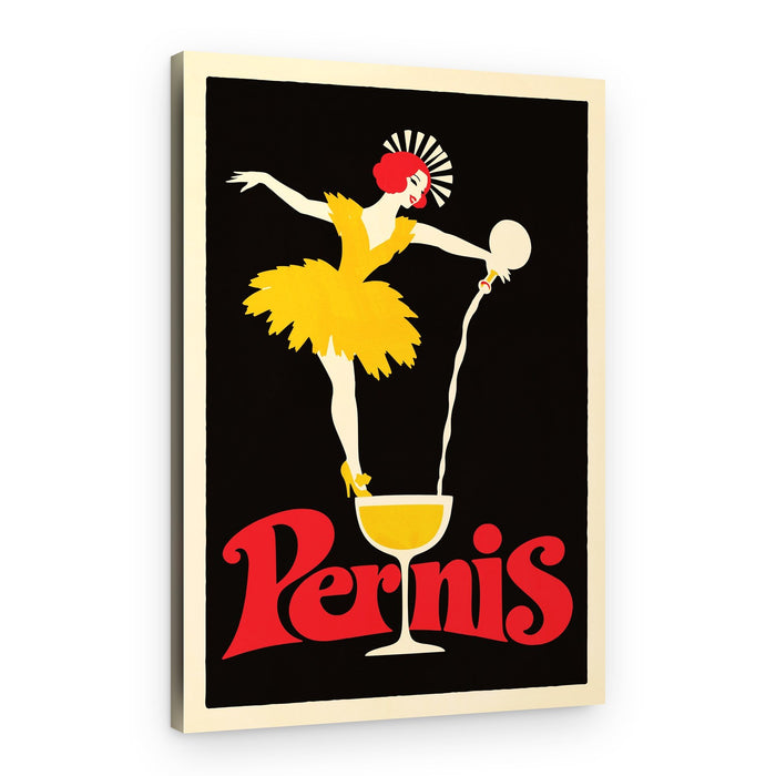 Art Deco Woman Pouring Drink – Canvas Print